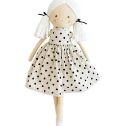 Alimrose Frankie Doll- Black Linen Spot