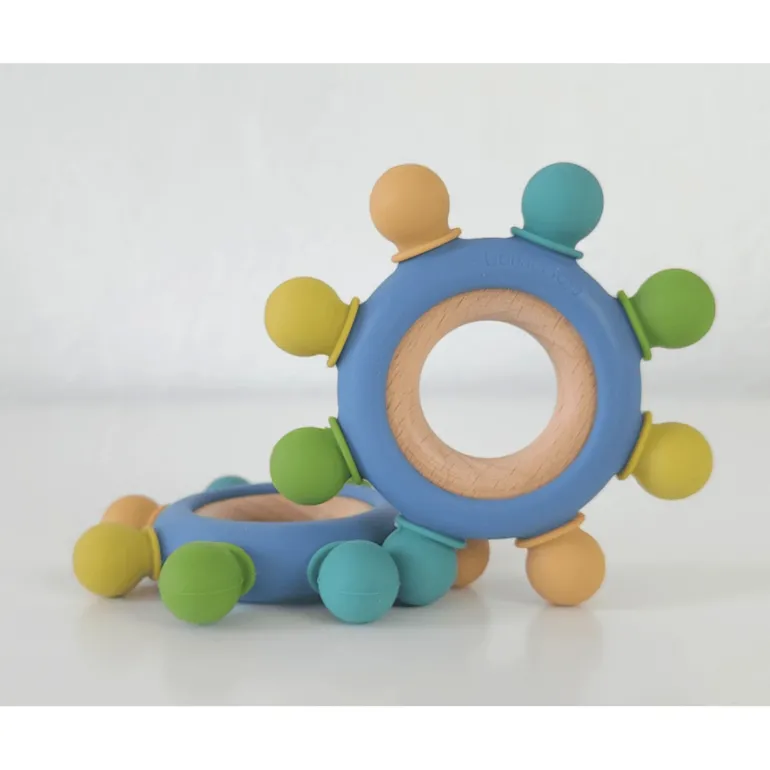Bannor Toys Captains Wheel Wood + Silicone Baby Teething Toy