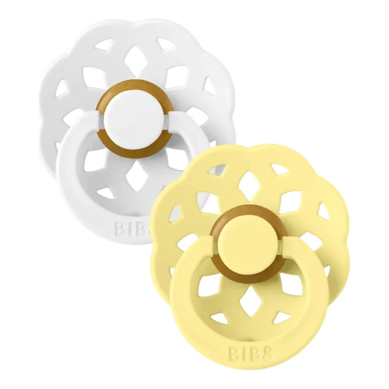 BIBS USA- BIBS Boheme White/ Sunshine - 2 PACK