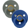 BIBS USA Colour Pacifier 2 Pack- Pine/Cornflower