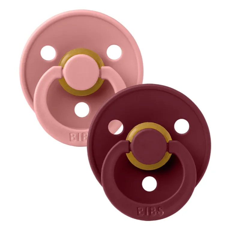 BIBS USA Colour Pacifier 2 Pack- Dusty Pink/ Elderberry