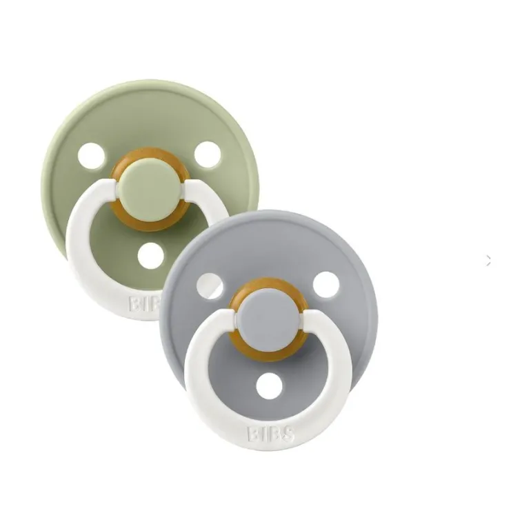BIBS USA- GLOW in the Dark Pacifier 2 Pack - Sage/Cloud