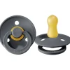 BIBS USA- Natural Rubber Pacifier 2 Pack - Iron
