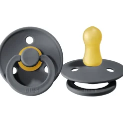 BIBS USA- Natural Rubber Pacifier 2 Pack - Iron