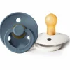 BIBS USA- Natural Rubber Pacifier 2 Pack - Petrol/Ivory