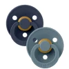 BIBS USA- Natural Rubber Pacifier 2 Pack-Deep Space/Petrol