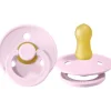 BIBS USA- Natural Rubber Pacifier 2 Pack - Baby Pink