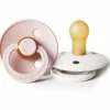 BIBS USA- Natural Rubber Pacifier 2 Pack - Blush/Ivory