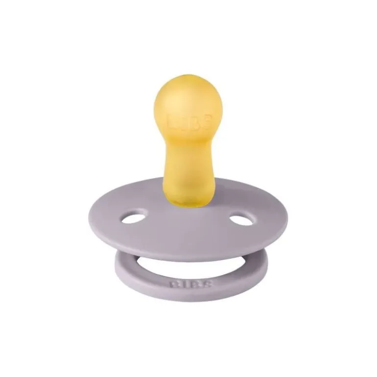 BIBS USA- Natural Rubber Pacifier 2 Pack - Fossil Grey/Mauve
