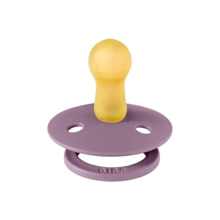 BIBS USA- Natural Rubber Pacifier 2 Pack - Fossil Grey/Mauve