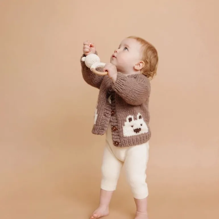 Blueberry Hill Bear Cardigan, Tan