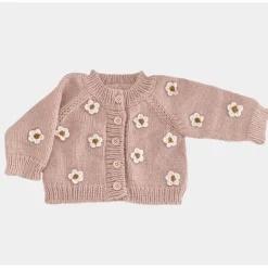 Blueberry Hill Flower Cardigan, Blush