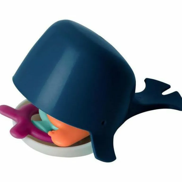 Boon Chomp Hungry Whale Bath Toy - Navy