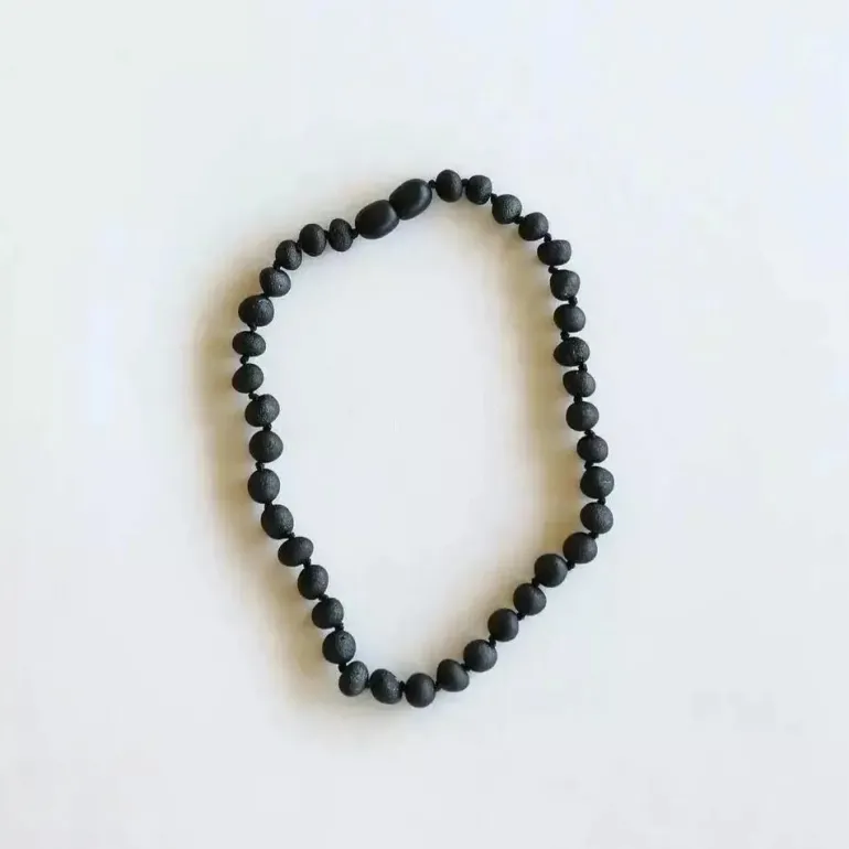 Canyonleaf Kids Raw Black Amber Necklace