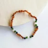 Canyonleaf Kids Raw Cognac Amber + Lava + Jade + Agate Necklace