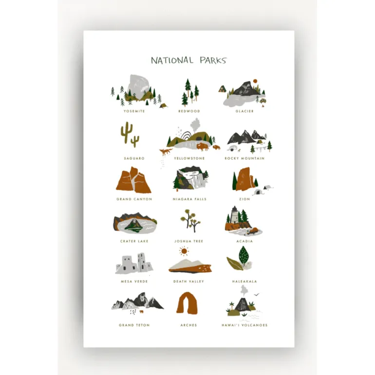 Clementine Kids National Parks Art
