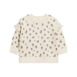 Colored Organics Abbey Fleece Ruffle Sleeve Pullover - Tempe Floral