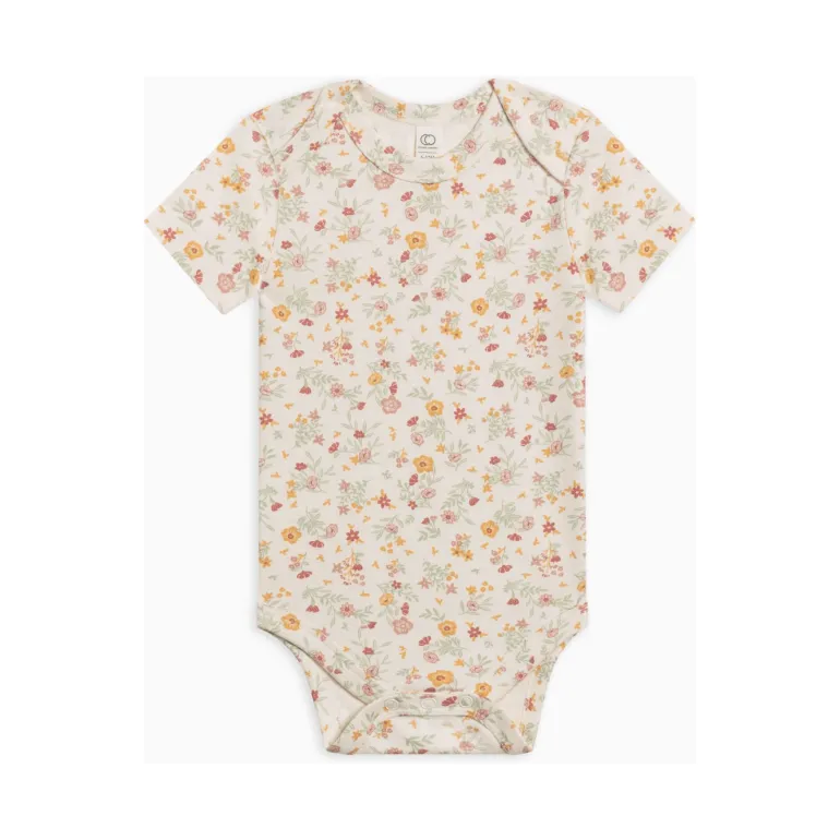 Colored Organics Afton Bodysuit- Bianca Floral/ Berry