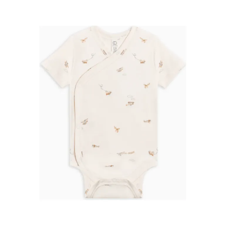 Colored Organics Lark Short Sleeve Kimono Airplane