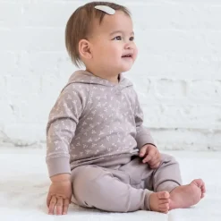 Colored Organics Madison Hooded Pullover - Wilda Floral / Wren