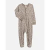 Colored Organics Peyton Footed Sleeper- Hailey Floral/ Driftwood