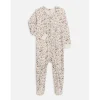 Colored Organics Peyton Footed Sleeper- Hailey Floral/ Fawn