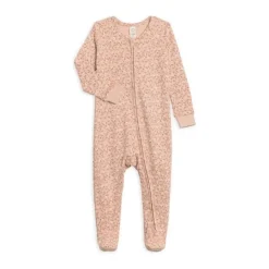 Colored Organics Peyton Footed Sleeper - Zinnia Floral / Ballet
