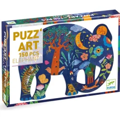 Djeco Puzz'Art 150 Piece Elephant Shaped Jigsaw Puzzle