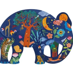 Djeco Puzz'Art 150 Piece Elephant Shaped Jigsaw Puzzle