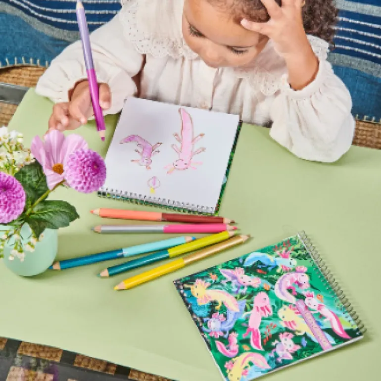 eeBoo Axolotl 6 Jumbo Double-Sided Pencils