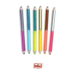 eeBoo Butterfly 6 Jumbo Double-Sided Pencils