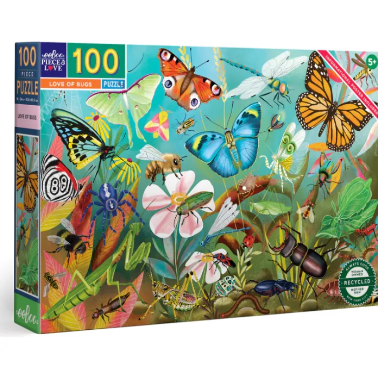 eeboo Love of Bugs 100 Piece Puzzle