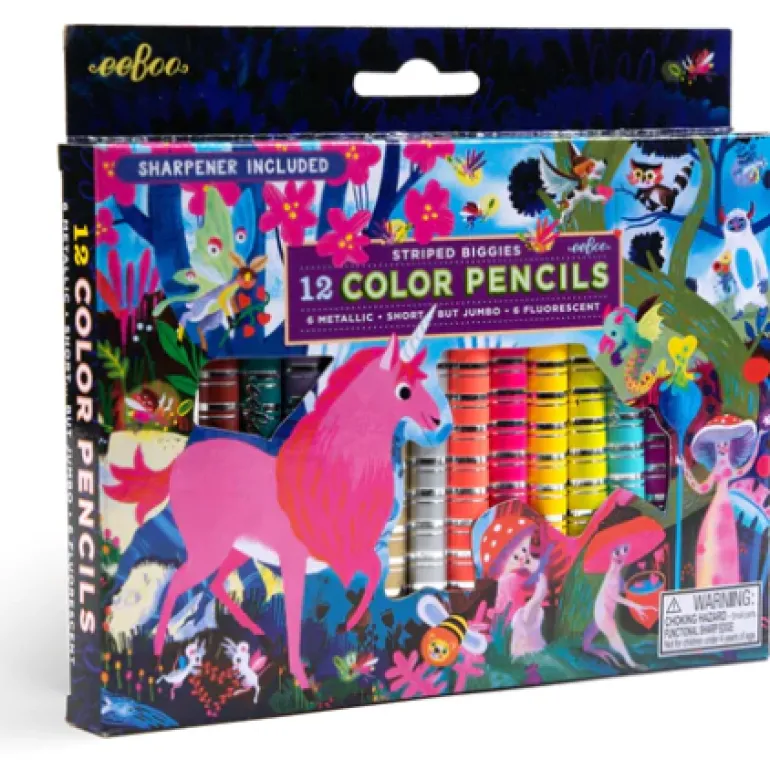 eeBoo Magical Creatures 12 Biggie Color Pencils