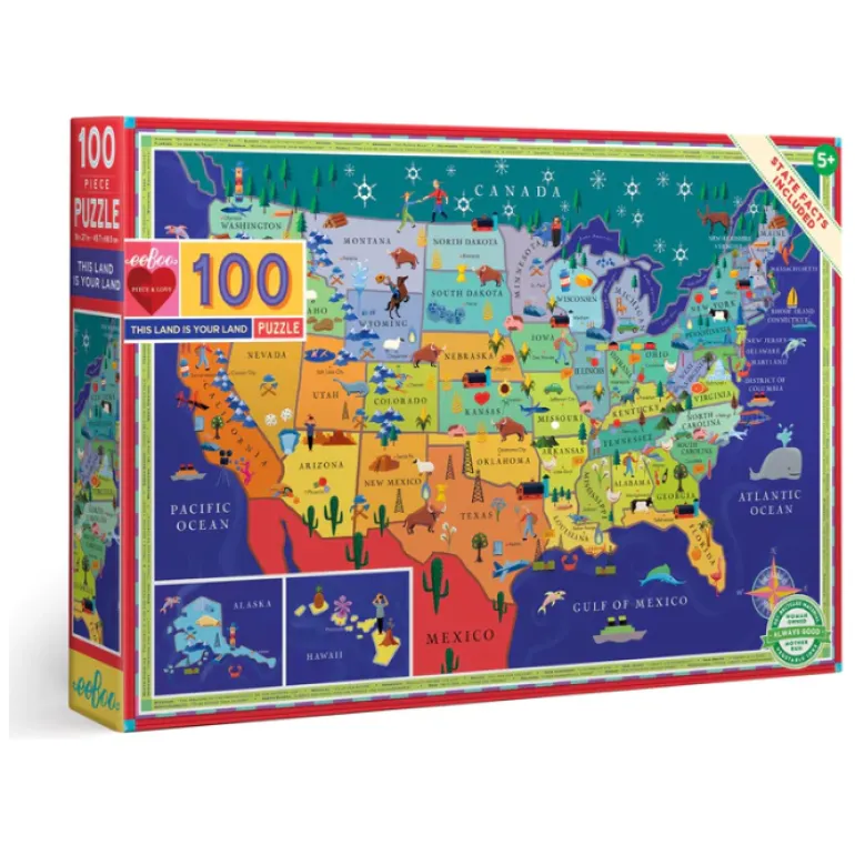 eeboo This Land is Your Land 100 Piece Puzzle
