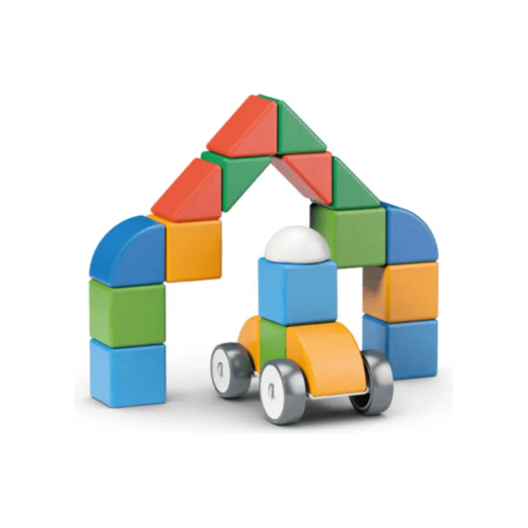 GeoMag Magicube Shapes Recycled Building Blocks- 25 pcs