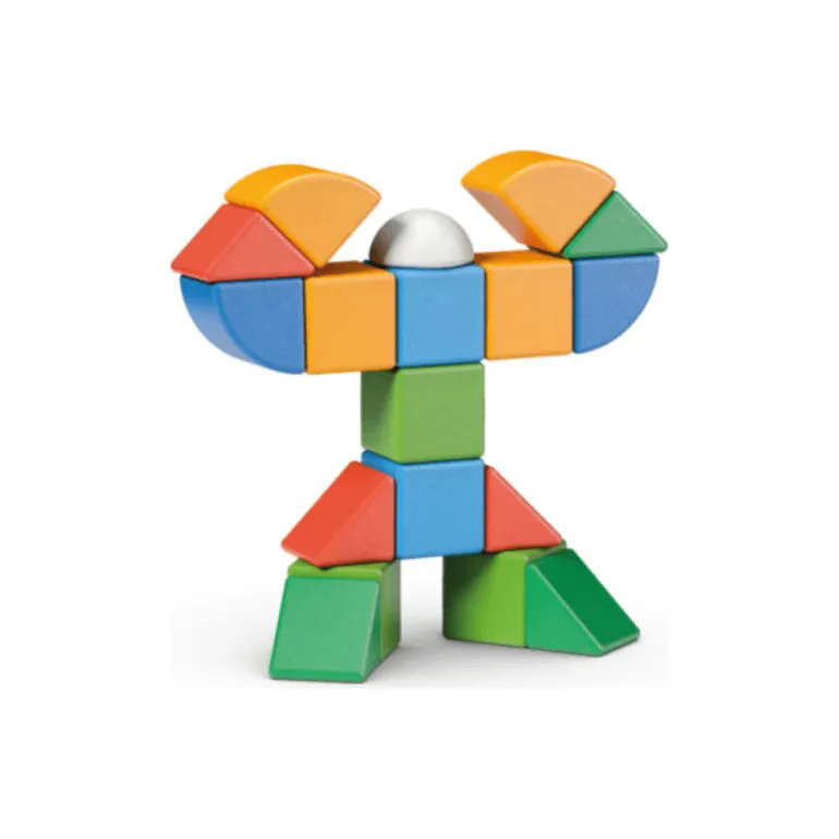 GeoMag Magicube Shapes Recycled Building Blocks- 25 pcs