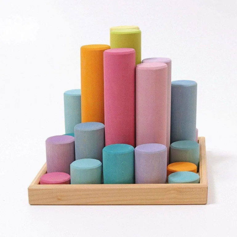 Grimm's Large Building Rollers Pastel