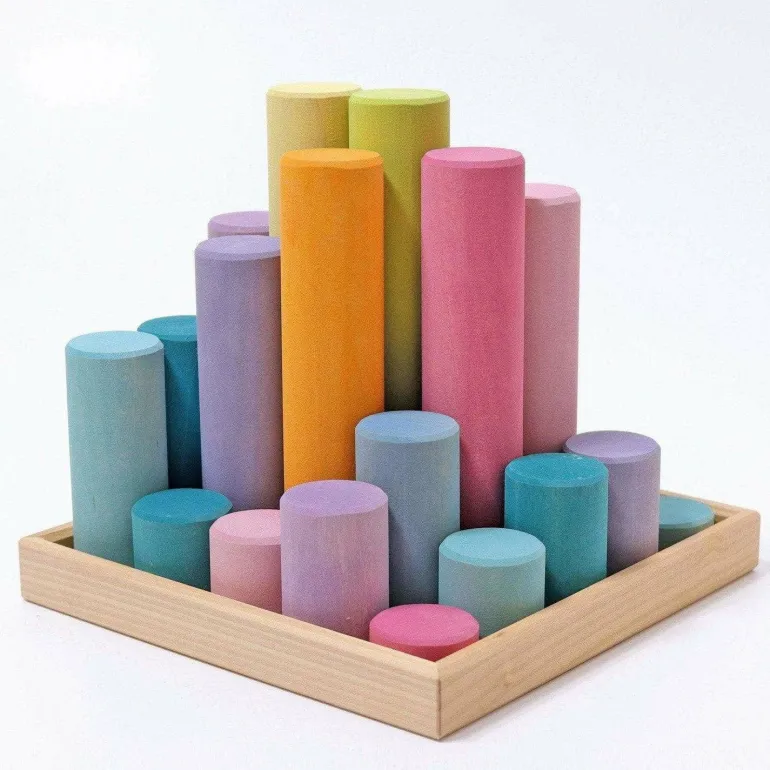 Grimm's Large Building Rollers Pastel