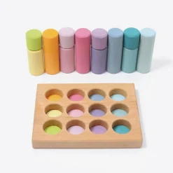 Grimm's Stacking Game Small Rollers Pastel