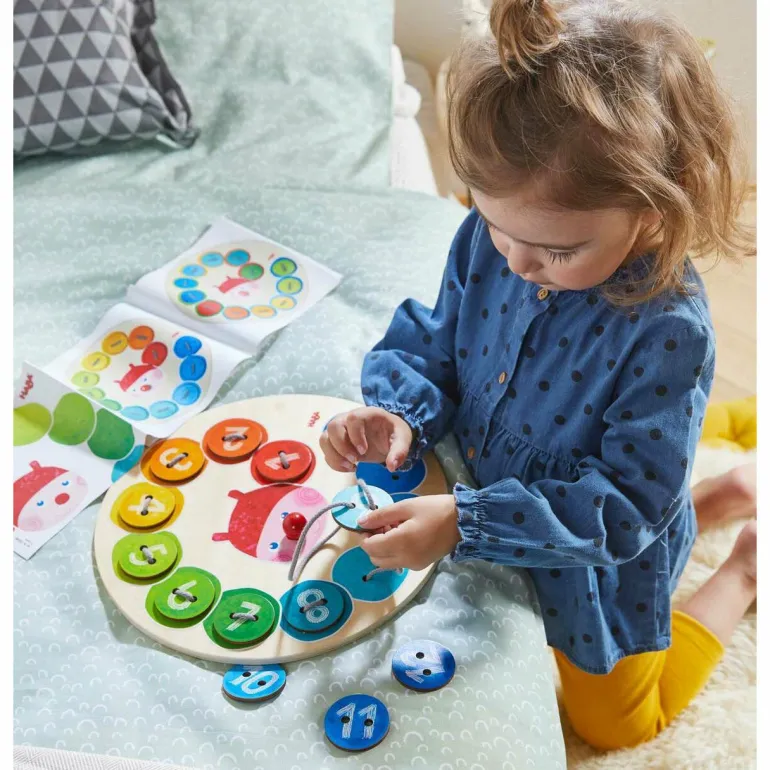 Haba Rainbow Caterpillar Threading Game