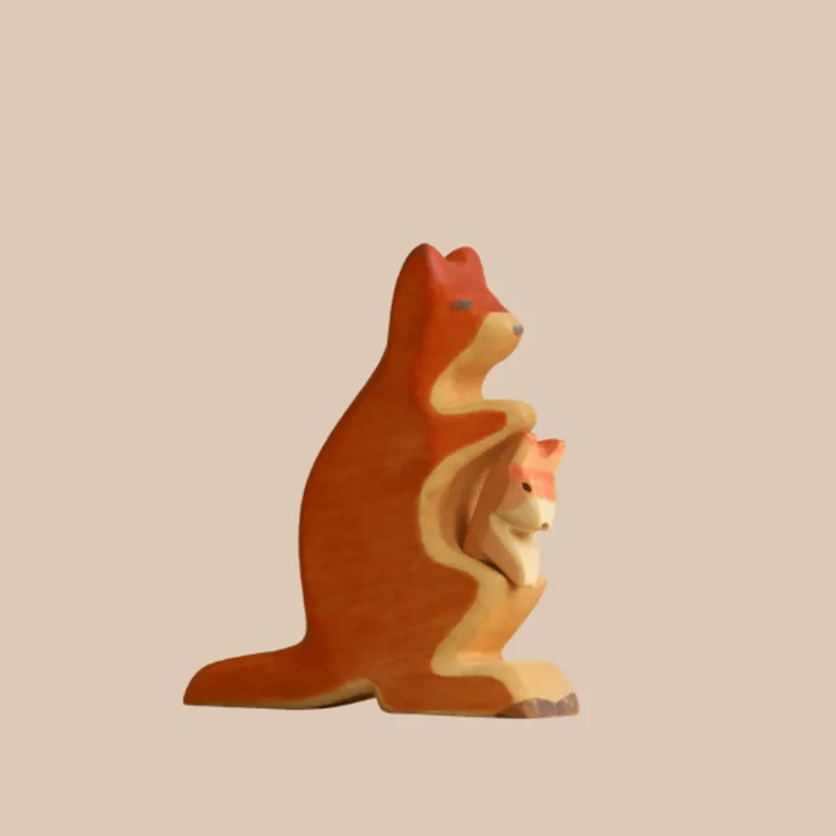 HolzWald Kangaroo with Baby