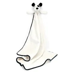 Jellycat Bashful Black and Cream Puppy Blankie