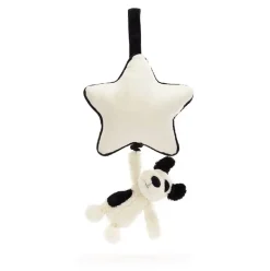 Jellycat Bashful Black and Cream Puppy Musical Pull