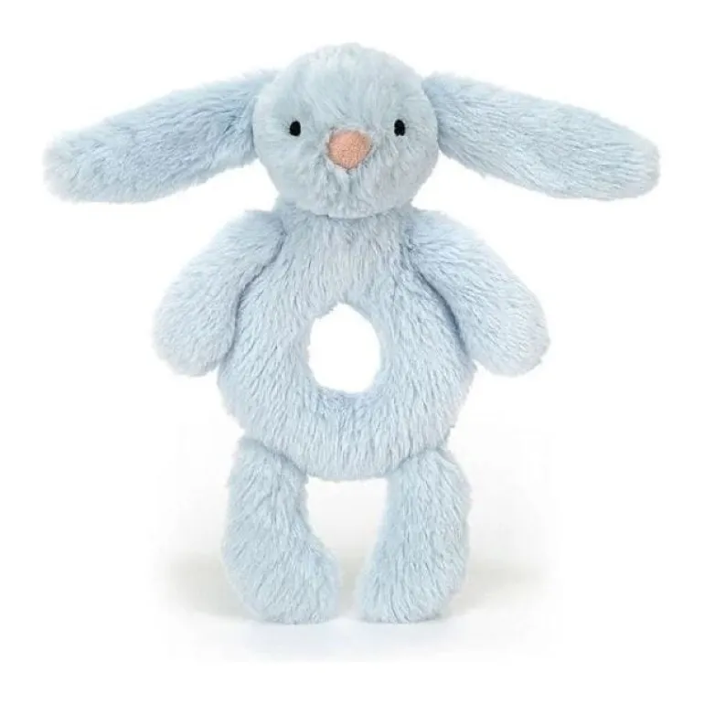 Jellycat Bashful Blue Bunny Ring Rattle