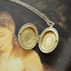 Kindred Objects- Vintage Large Oval Locket Necklace