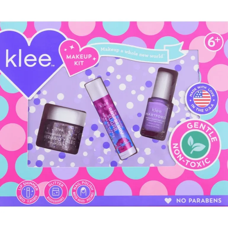 Klee Naturals -Purple Candy Sprinkles - Sugar Pop 3-PC Makeup Kit