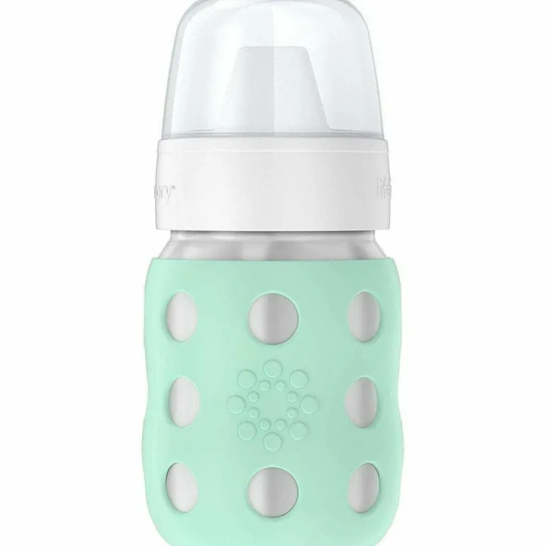 Lifefactory 8oz Stainless Steel Baby Bottle with Hard Sippy Spout