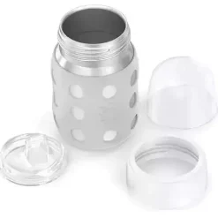 Lifefactory 8oz Stainless Steel Baby Bottle with Soft Silicone Sippy Spout