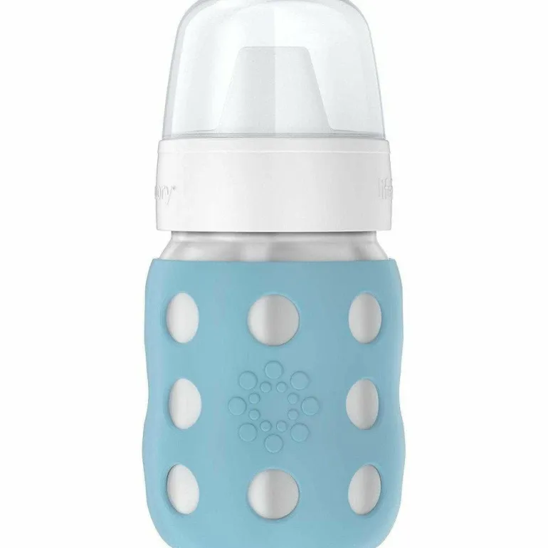 Lifefactory 8oz Stainless Steel Baby Bottle with Hard Sippy Spout
