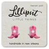 Lilliput Little Things Pink Cowgirl Boot Earrings
